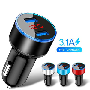 Lovebay 3.1A LED Display Dual USB Car Charger